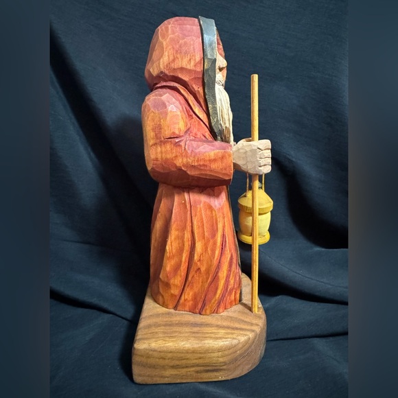 Hand Carved Wooden Figurine of Santa Claus - Picture 8 of 10